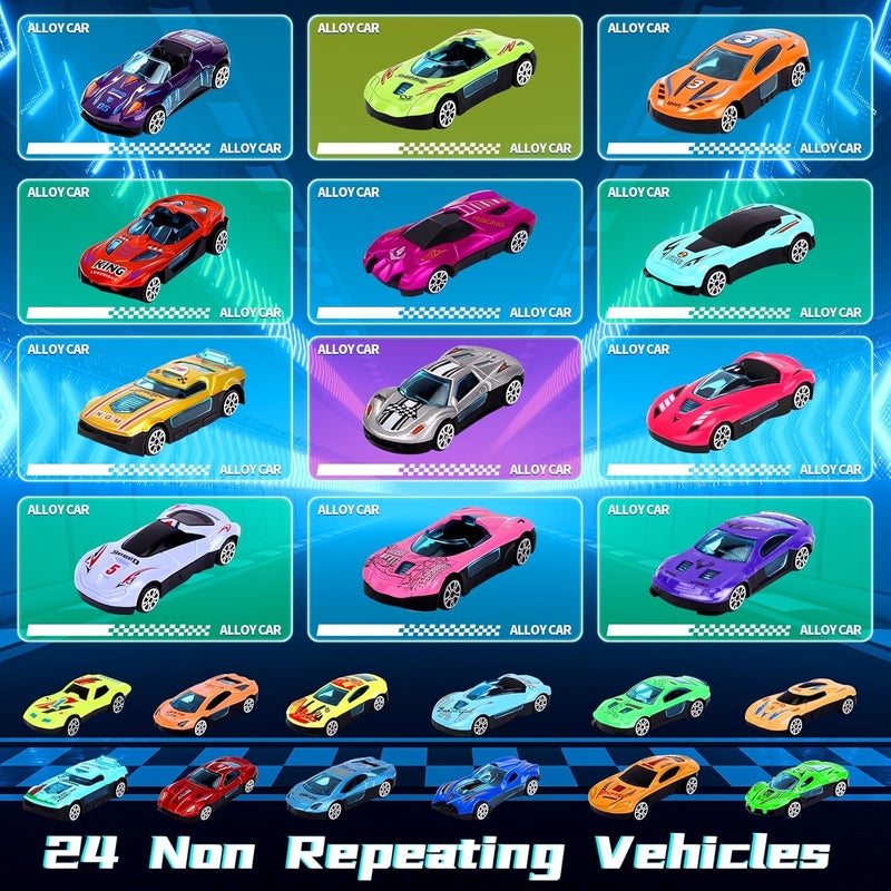 Sumsoltic 24 Pack Advent Calendar Play Vehicles - Image 2